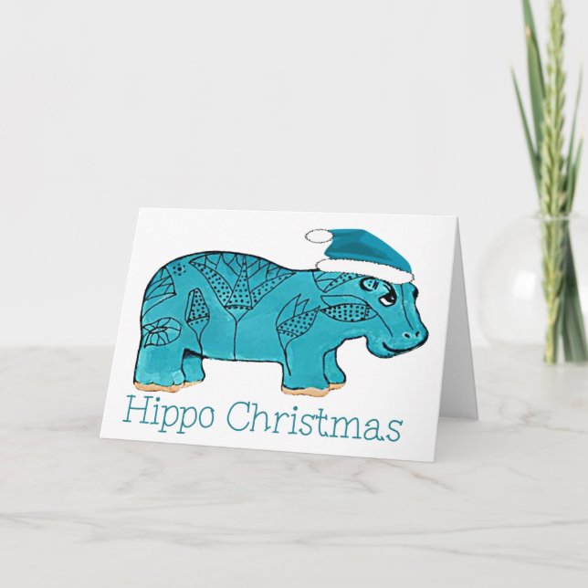 Ägyptische Hippo Weihnachten (Vorderseite)
