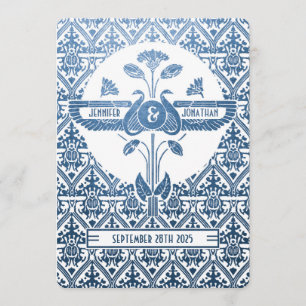 Ägyptische Hochzeitseinladungen im Jugendstil - Bl Einladung