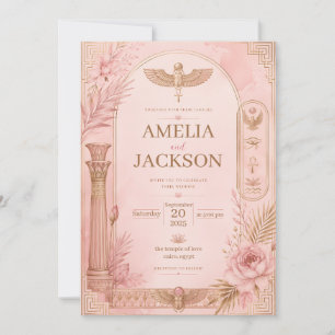 Ägyptische Hochzeitseinladungsvorlage, editierbar Einladung
