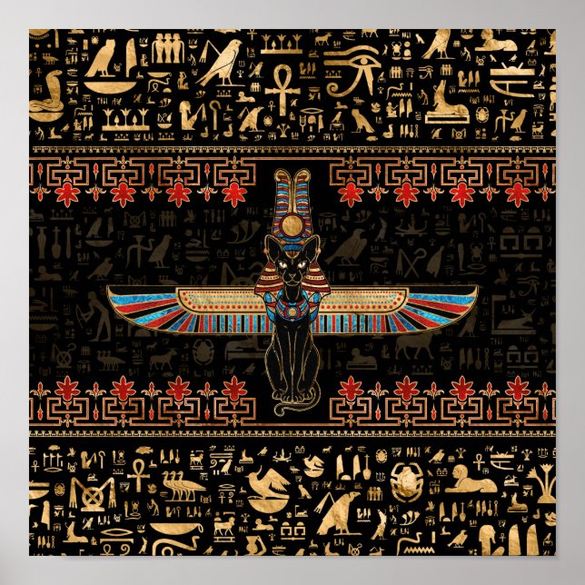 Ägyptische Katze - Bastet Poster (Vorne)