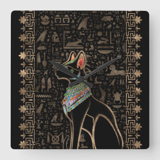 Ägyptische Katze - Bastet Quadratische Wanduhr