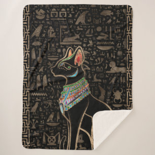 Ägyptische Katze - Bastet Sherpadecke