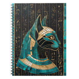 Ägyptische Katze Goddess Bastet - Mosaikkunst Notizblock
