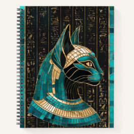 Ägyptische Katze Goddess Bastet - Mosaikkunst Notizbuch