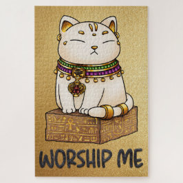 Ägyptische Katze Gott Bastet verehren mich Puzzle