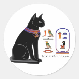 Ägyptische Katze Hieroglyphischer Sticker