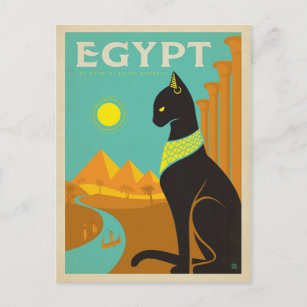 Ägyptische Katze Postkarte