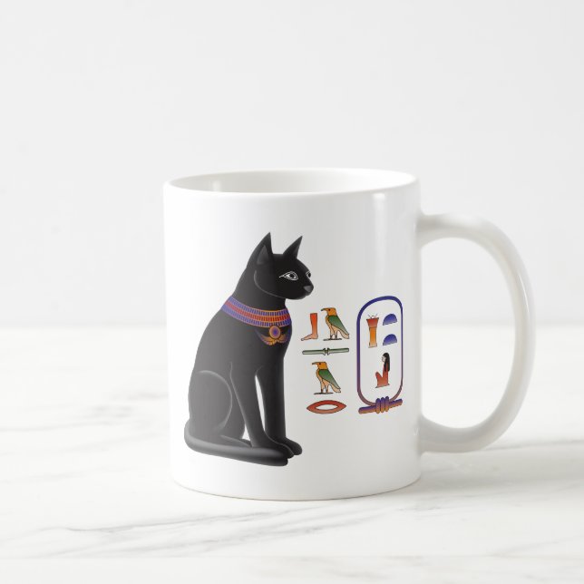 Ägyptische Katzen-Göttin Bastet Kaffeetasse (Rechts)