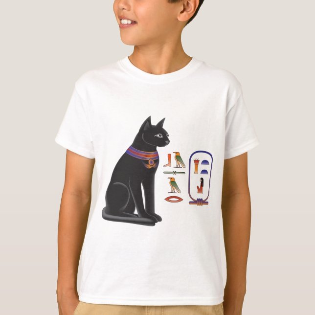 Ägyptische Katzen-Göttin Bastet T-Shirt (Vorderseite)