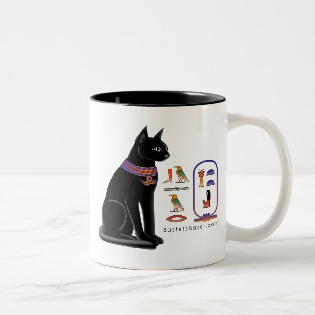 Ägyptische Katzen-hieroglyphische Tasse (Rechts)