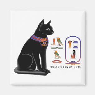 Ägyptische Katzen-hieroglyphischer Magnet