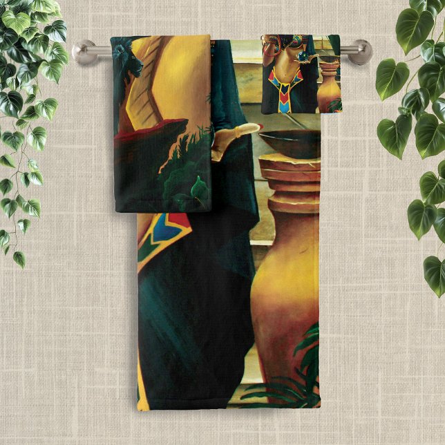 Ägyptische Königin Cat Dragon Badhandtuch Set (Von Creator hochgeladen)