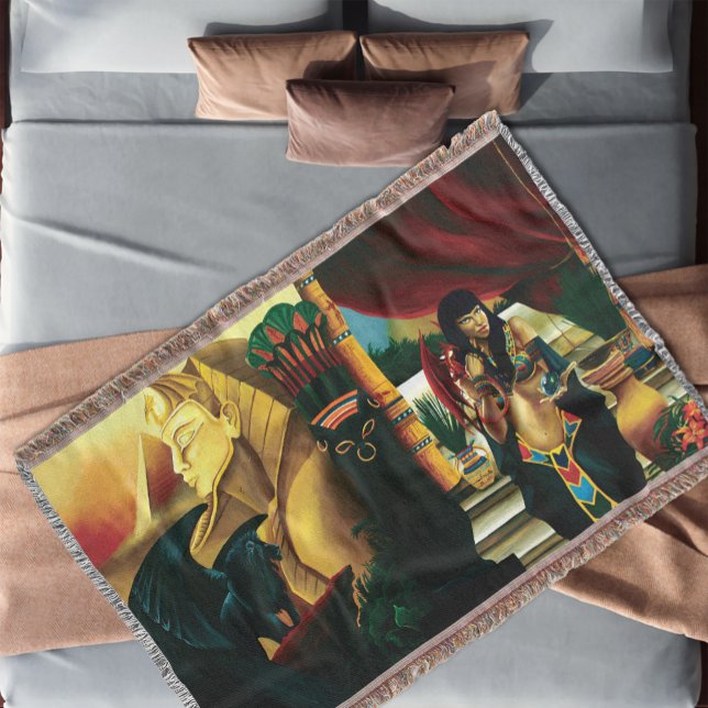 Ägyptische Königin Cat Dragon Decke (Von Creator hochgeladen)