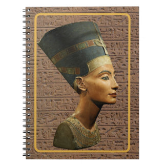 Ägyptische Königin Nefertiti Hieroglyphen Notizbuc Notizblock