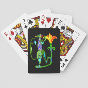 Ägyptische Kunst mit Lotus Blume Kartenspielen Spielkarten