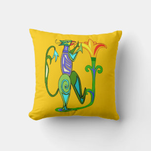 Ägyptische Kunst mit Lotus-Blume Kissen