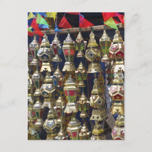 Ägyptische Lanterns Postkarte (Vorderseite)