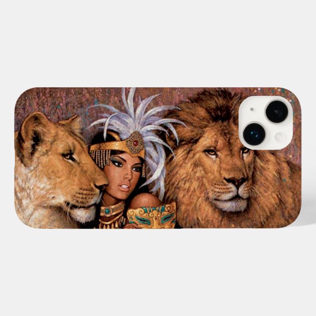 Ägyptische Löwengöttin Prinzessin Case-Mate iPhone Hülle (Rückseite (Horizontal))