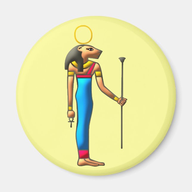 Ägyptische Löwengöttin Sekhmet Sachmet egypt lion Magnet (Vorne)