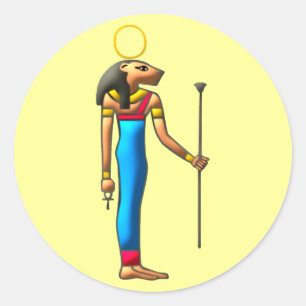 Ägyptische Löwengöttin Sekhmet Sachmet egypt lion Runder Aufkleber