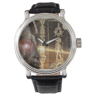 Ägyptische Masonic-Anunnaki-Uhr Armbanduhr
