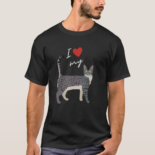 Ägyptische Mau Cat-Mama für Katzen T-Shirt (Vorderseite)