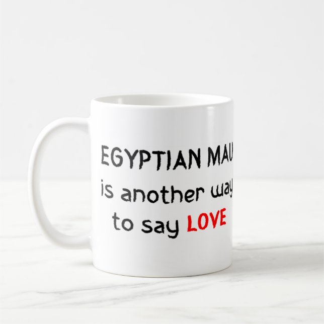 ägyptische mau Liebe Kaffee Tasse (Links)