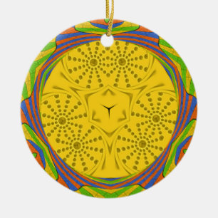 Ägyptische Motif Art Print Checkered Frame Design Keramikornament