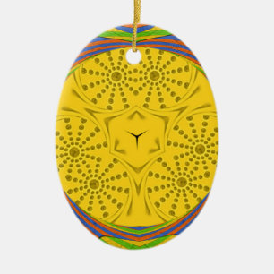 Ägyptische Motif Art Print Checkered Frame Design Keramikornament