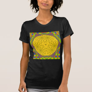 Ägyptische Motif Art Print Checkered Frame Design T-Shirt