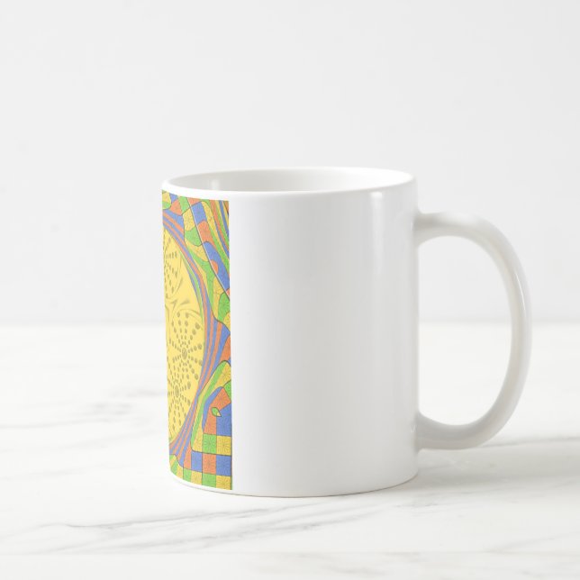 Ägyptische Motif Art Print Checkered Frame Design Tasse (Rechts)