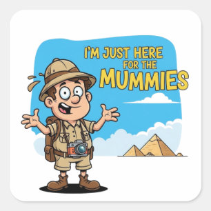 ägyptische Mummies Alte Premium-Aufkleber Quadratischer Aufkleber