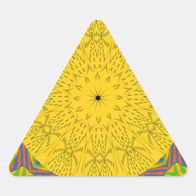 Ägyptische Musterkunst Dreieckiger Aufkleber (Vorderseite)