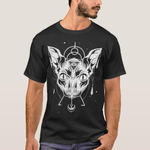 Ägyptische Mythologie Pagan Sphynx Cat Wicca Witch T-Shirt