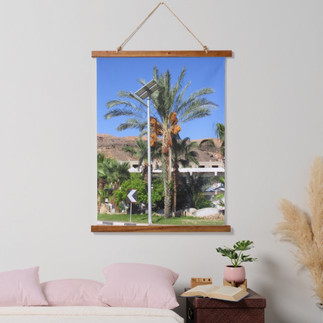 Ägyptische Palmen Wandteppich Mit Holzrahmen (Schlafzimmer)