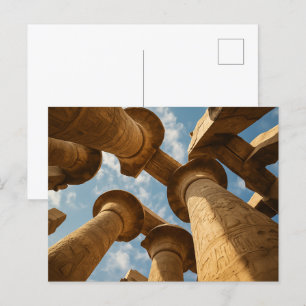 Ägyptische Postcard Majestic Temple Columns Postkarte