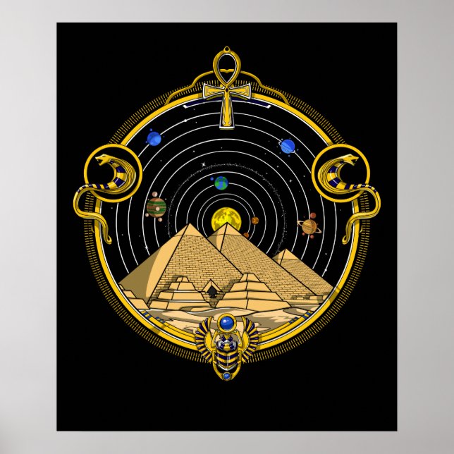 Ägyptische Pyramiden-Astronomie Poster (Vorne)