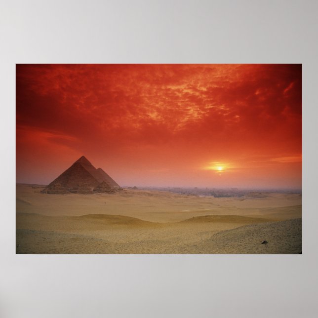 Ägyptische Pyramiden durch die Stargate Poster (Vorne)