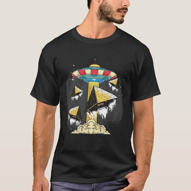 Ägyptische Pyramiden Entführung Extraterrestrische T-Shirt (Vorderseite)