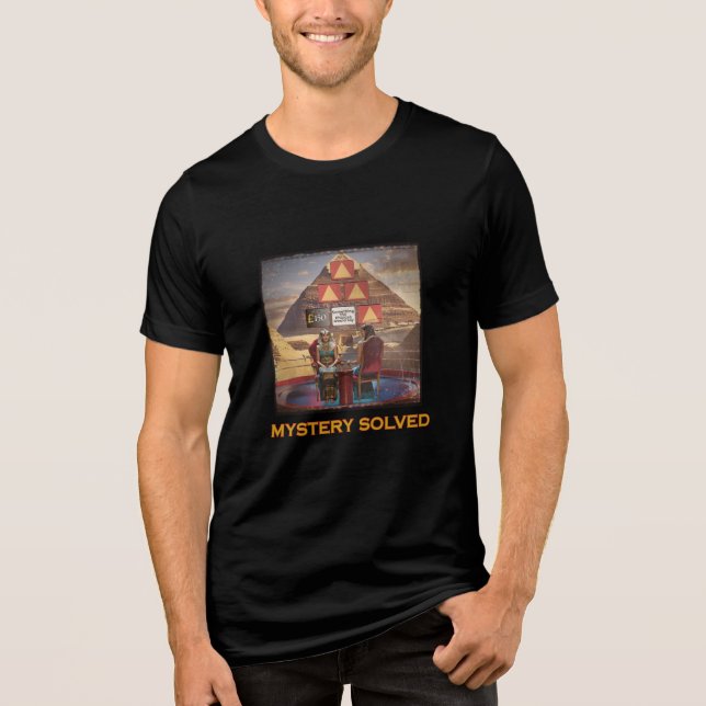 Ägyptische Pyramiden-Game-Show Tri-Blend Shirt (Vorderseite)