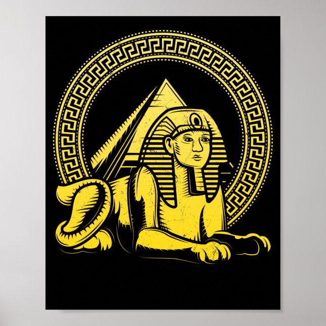 Ägyptische Pyramiden Geschichte Ägypten Sphinx Poster (Vorne)