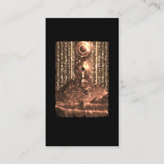 Ägyptische Pyramiden Hieroglyphics Scarab Artifakt Visitenkarte (Vorderseite)