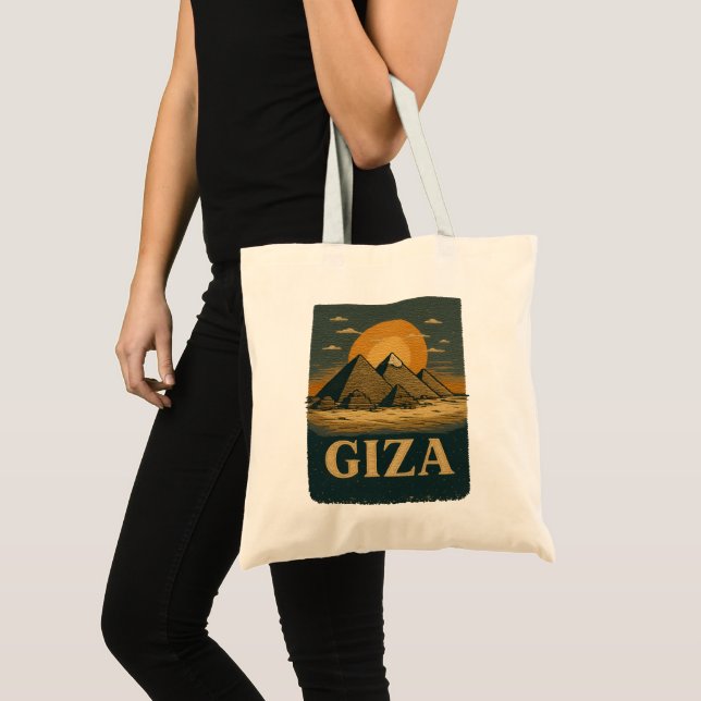 Ägyptische Pyramiden in der Gizeh Große Pyramide s Tragetasche (Vorderseite (Produkt))