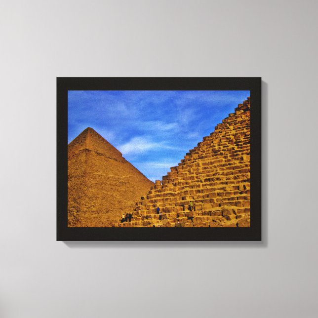Ägyptische Pyramiden in Gizeh Leinwanddruck (Vorderseite)