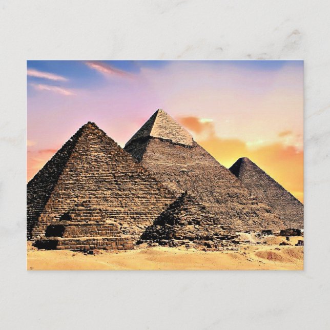 Ägyptische Pyramiden Postkarte (Vorderseite)