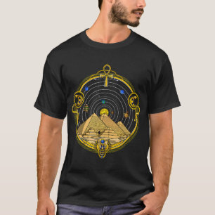 Ägyptische Pyramiden Sonnensystem T-Shirt