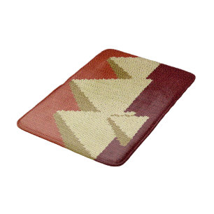 Ägyptische Pyramiden Tan Rust Artisan Crochet Prin Badematte
