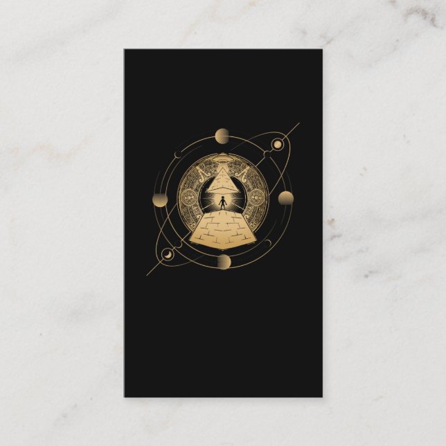 Ägyptische Pyramidenastrologie Ägypten Heilige Geo Visitenkarte (Vorderseite)