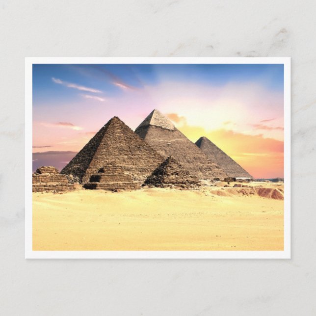Ägyptische Pyramidenlandschaft Postkarte (Vorderseite)