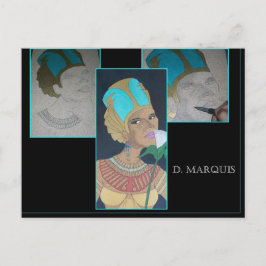 ÄGYPTISCHE QUEEN AUF DER HOLZPOSTKARTE POSTKARTE